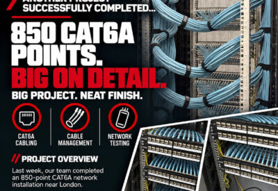 850 CAT6A Points Installed